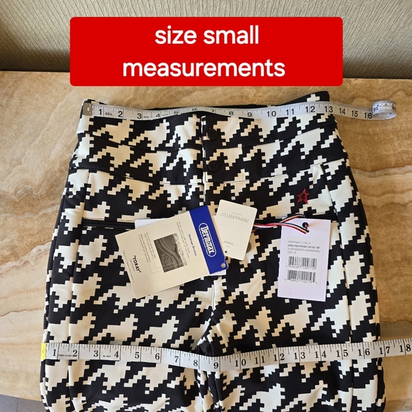 💥 Perfect Moment Aurora Houndstooth Ski Pants High Rise Black White - Picture 3 of 16